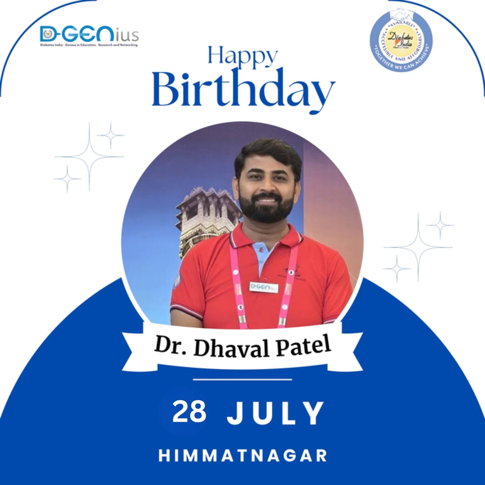 Blue Minimalist Happy Birthday Instagram Post